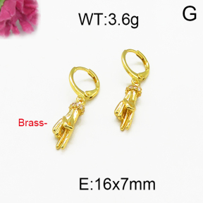 Brass Stone Dangle Earring F5E400025vhha-J40