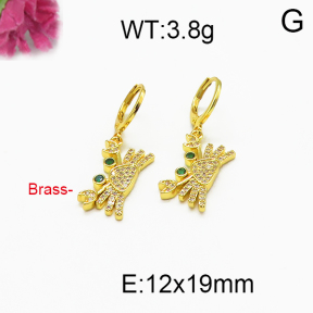 Brass Stone Dangle Earring F5E400026ahlv-J40