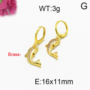 Brass Stone Dangle Earring F5E400028vhha-J40