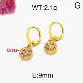 Brass Stone Dangle Earring F5E400032vhha-J40
