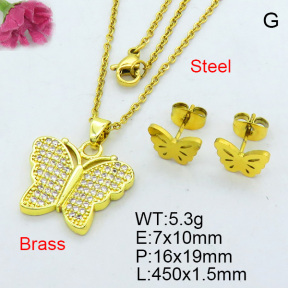 Brass Micro Pave Set F3S007910vhha-J22