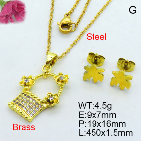 Brass Micro Pave Set F3S007931vhha-J22