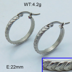 SS Hoop Earring 3E2004309aahi-703