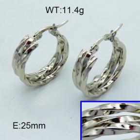 SS Hoop Earring 3E2004349aajo-703