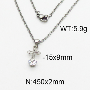 SS Crystal Stone Necklaces 5N4000059vbmb-256