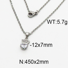 SS Crystal Stone Necklaces 5N4000060vbmb-256