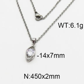 SS Crystal Stone Necklaces 5N4000063vbmb-256