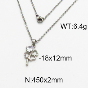 SS Crystal Stone Necklaces 5N4000064vbmb-256