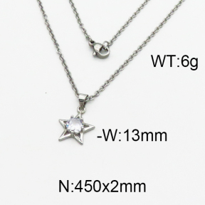SS Crystal Stone Necklaces 5N4000066vbmb-256