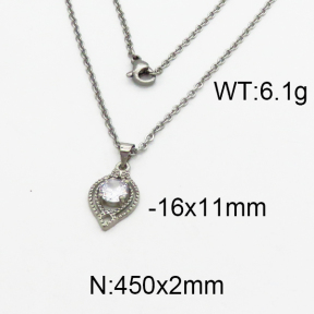 SS Crystal Stone Necklaces 5N4000068vbmb-256