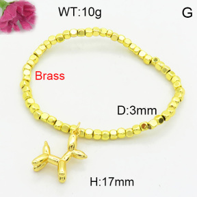 Brass Beads Bracelet F3B300207abol-L017