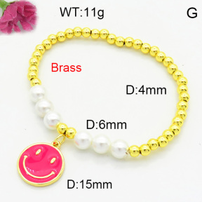Brass Beads Bracelet F3B300208bvpl-L017