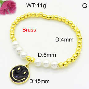 Brass Beads Bracelet F3B300209bvpl-L017