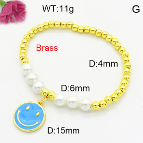 Brass Beads Bracelet F3B300210bvpl-L017