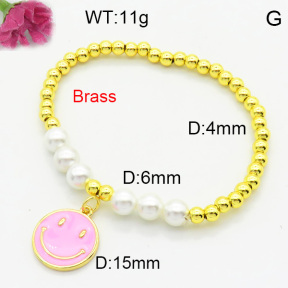 Brass Beads Bracelet F3B300213bvpl-L017