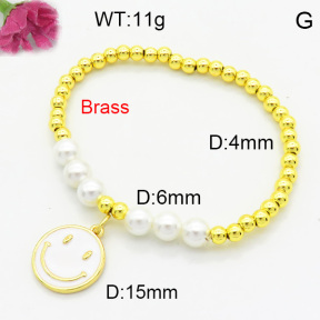 Brass Beads Bracelet F3B300214bvpl-L017