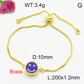 Brass Enamal Bracelet F3B404531aakl-L017