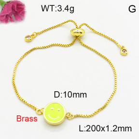 Brass Enamal Bracelet F3B404536aakl-L017