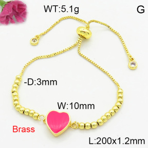 Brass Enamal Bracelet F3B404538vbll-L017
