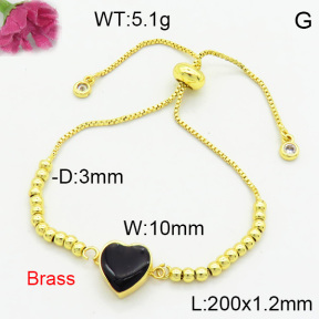 Brass Enamal Bracelet F3B404539vbll-L017