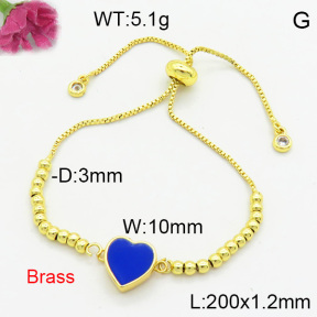 Brass Enamal Bracelet F3B404540vbll-L017
