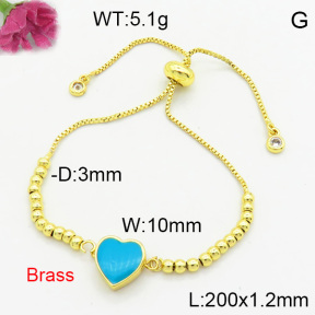 Brass Enamal Bracelet F3B404542vbll-L017