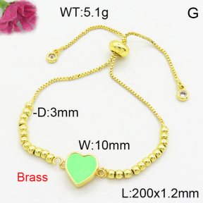 Brass Enamal Bracelet F3B404543vbll-L017