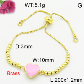 Brass Enamal Bracelet F3B404545vbll-L017