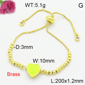 Brass Enamal Bracelet F3B404546vbll-L017