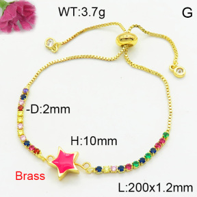 Brass Enamal Bracelet F3B404548vbll-L017