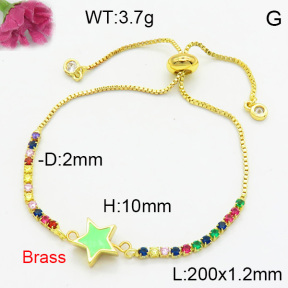 Brass Enamal Bracelet F3B404553vbll-L017