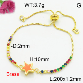 Brass Enamal Bracelet F3B404554vbll-L017