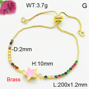 Brass Enamal Bracelet F3B404555vbll-L017