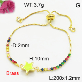 Brass Enamal Bracelet F3B404556vbll-L017