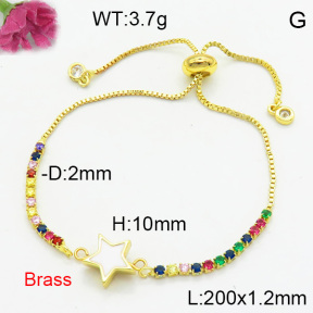 Brass Enamal Bracelet F3B404557vbll-L017