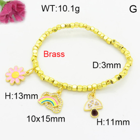 Brass Enamal Bracelet F3B404559vhkb-L017