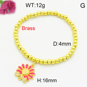 Brass Enamal Bracelet F3B404571bbml-L017