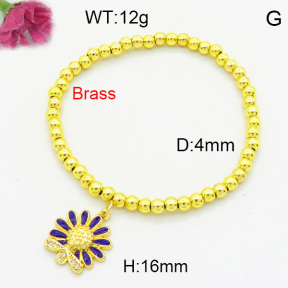 Brass Enamal Bracelet F3B404572bbml-L017