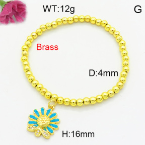 Brass Enamal Bracelet F3B404573bbml-L017