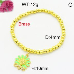 Brass Enamal Bracelet F3B404574bbml-L017