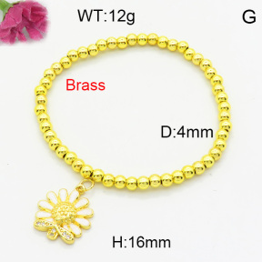 Brass Enamal Bracelet F3B404575bbml-L017
