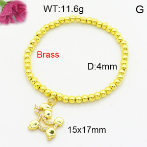 Brass Micro Pave Bracelet F3B404581vbmb-L017