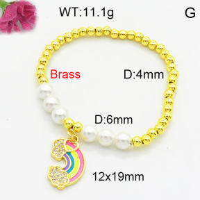 Brass Enamal Bracelet F3B404582vhha-L017