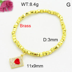 Brass Enamal Bracelet F3B404589vbpb-L017
