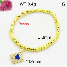Brass Enamal Bracelet F3B404590vbpb-L017