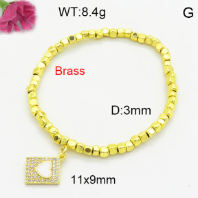 Brass Enamal Bracelet F3B404592vbpb-L017