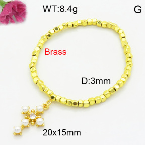 Fashion Brass Bracelet F3B404593bhia-L017
