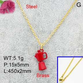 Brass Necklaces F3N200102avja-L017