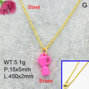 Brass Necklaces F3N200104avja-L017