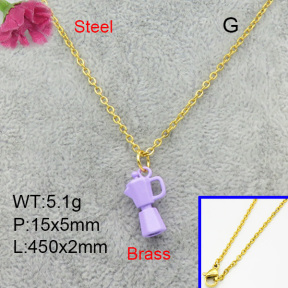 Brass Necklaces F3N200105avja-L017